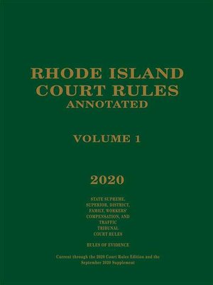 cover image of Rhode Island Court Rules Annotated